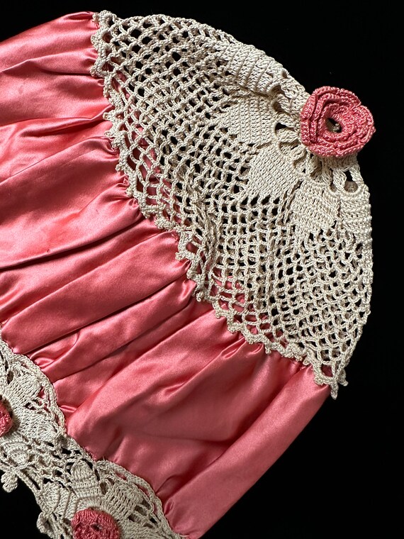 Vintage late 1800s Victorian Night Sleep Cap in Water… Gem