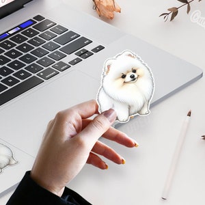 Cute Pomeranian Puppy Sticker, Super Kawaii sticker! laptop, planner, phone case, sticker