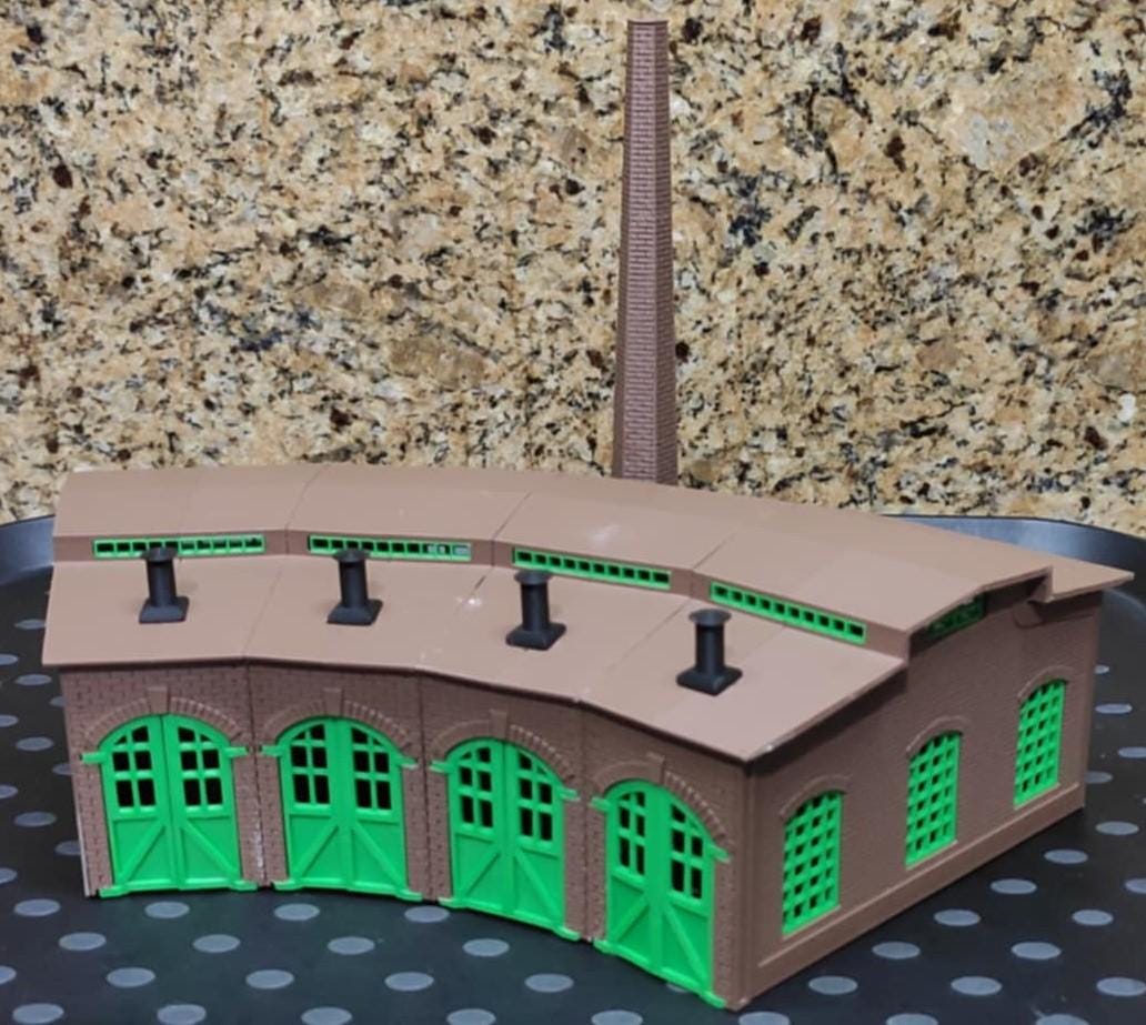 3d Printable N Scale Round House - Etsy