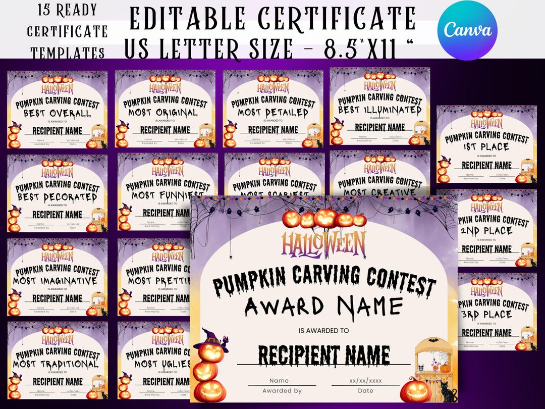 thumbnail image 2 of Halloween Trophy Halloween Contest Trophy | 6 1/4 Pumpkin Carving 2 of 9