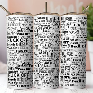 Vaso Fuck Off: Diseño atrevido y descarado de 20 oz (Descarga digital)