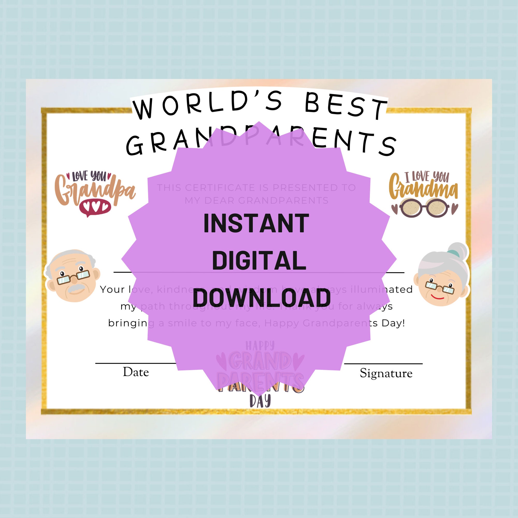 world-s-best-grandparents-certificate-grandparents-day-appreciation-printable-happy-grandparents-day-award-grandpa-grandma-keepsake-gift-etsy for Free Printable Grandparents Day Certificates World's Best Grandparents Certificate, Grandparents Day Appreciation Printable, Happy Grandparents Day Award, Grandpa Grandma Keepsake Gift - Etsy for Free Printable Grandparents Day Certificates