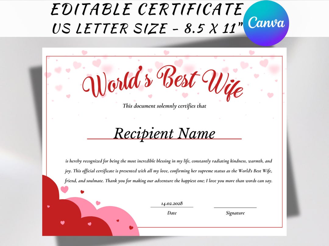Editable World s Best Wife Certificate Valentines Day Anniversary editable-world-s-best-wife-certificate-valentines-day-anniversary