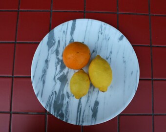 Carrara Marble Serving Plate, Marble jewelry tray, Marble Tray for Kitchen/Vanity , Serving Tray, Housewarming Gift, Big new year sale