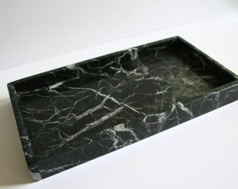 Natural Black Marble Tray, Marble Storage Tray for Home, Tray for Bathroom/Kitchen/Vanity/Perfume, Marble for display, Big new year sale