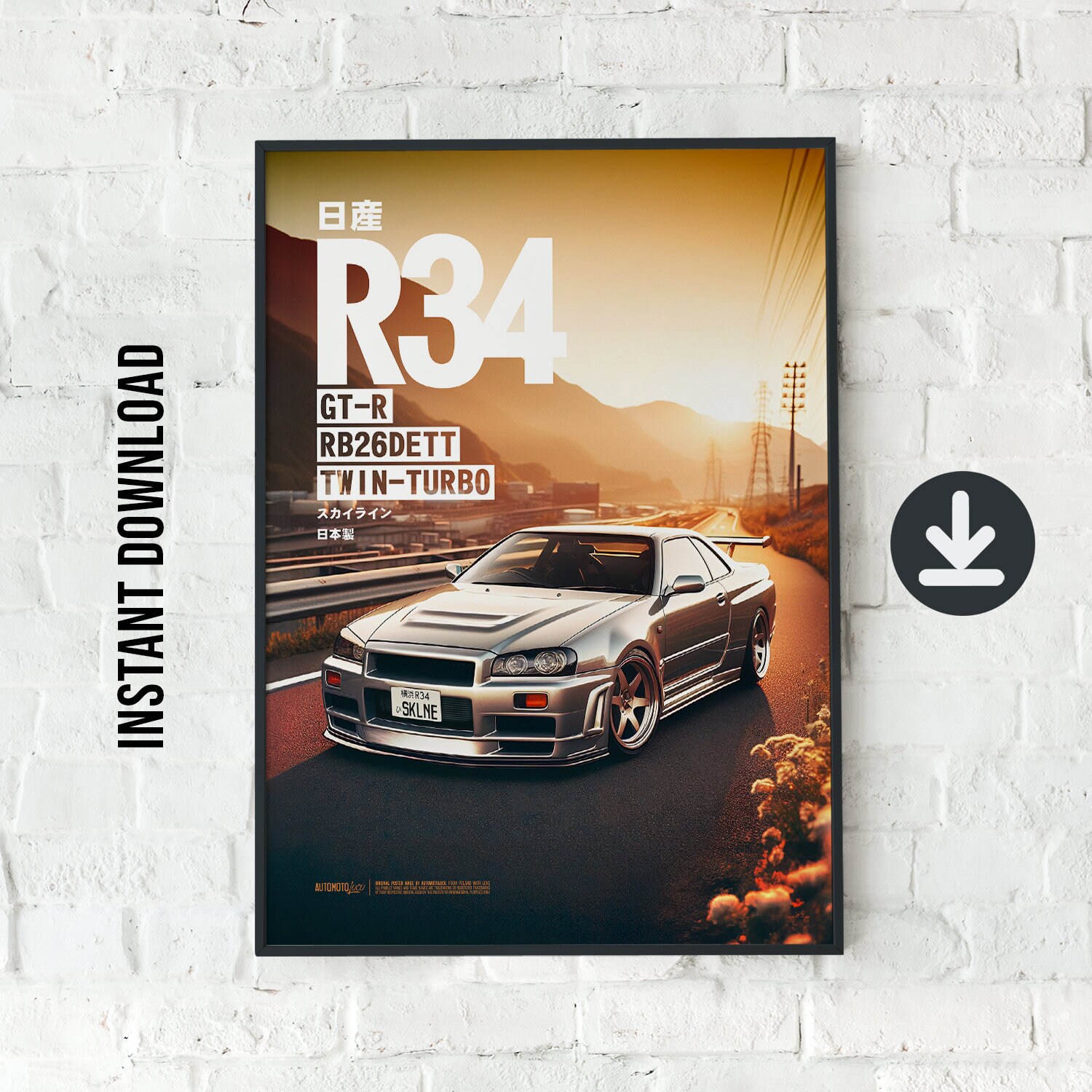 Nissan Skyline R32 Drifting Drift Car Poster Print -  Portugal