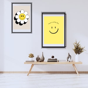 digital prints | have a smiley day | big yellow smiley flower