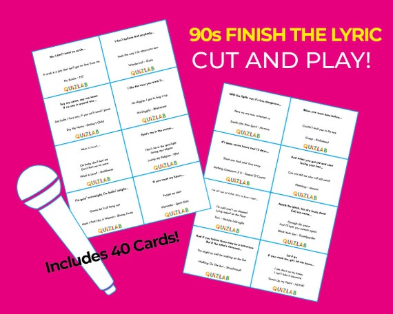 Lyric Legend 90s Hip-Hop & Rap Music Trivia Game - Finish The Lyrics, Quiz Friends, Perfect For Parties & Game Nights