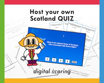 Scotland Trivia Quiz | Interactive Scot Deck & PPT (Digital Download)
