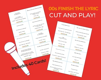 00s Finish The Lyric Card Game | Piosenki z lat 00. | Cut and Play | Muzyczny quiz