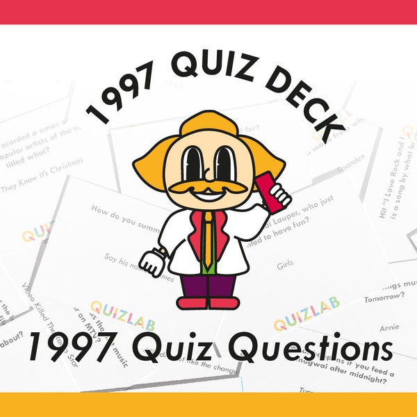 1997 Year Quiz | Year In Review Questions | Pop Culture Quiz | Cut and Play Quiz Questions