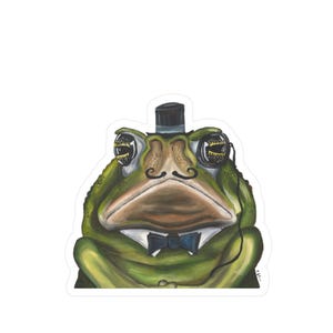 Pegatina de vinilo de Lord Toadington / Decoración artística de Dapper Frog
