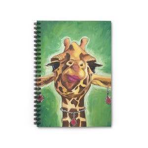 Madam Giraffee Spiral Notebook - Perfect Gift for Animal Lovers, Unique Journal, Cute School Supplies, Creative Writing, Art Sketchbook