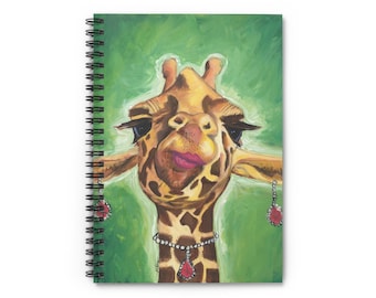 Giraffe Art Spiral Notebook – Unique Animal Lover Journal