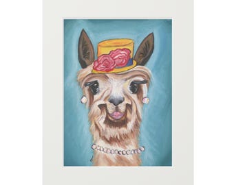 Grandlla Lama Art Print - Hochwertiges Zootier-Dekor