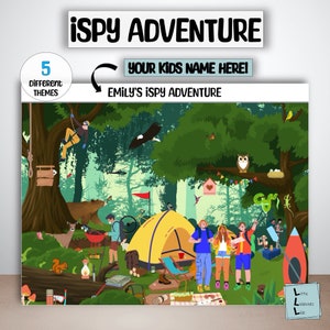Name iSpy Spiel Schauen und Objekte finden Spiel für Kinder Montessori iSpy Druckbares Sommer iSpy Spiel Geschenk für Kinder 4-9 Geburtstagsgeschenk