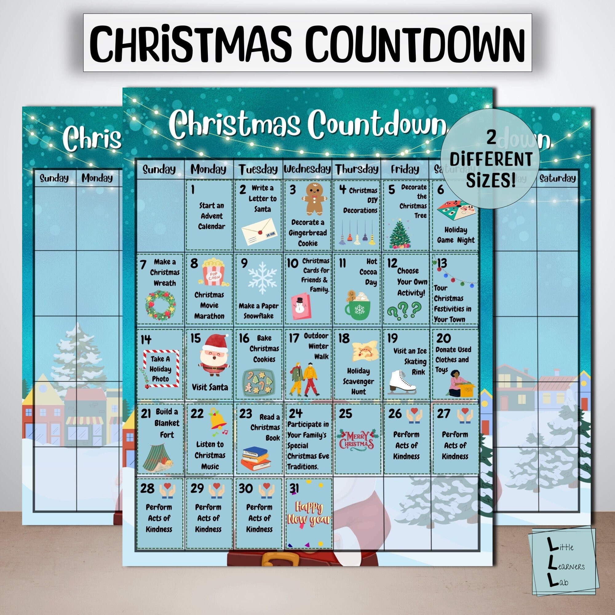 christmas-countdown-printable-holiday-advent-calendar-kids-christmas-activity-advent-calendar-for-kids-family-holiday-activity-festive-etsy