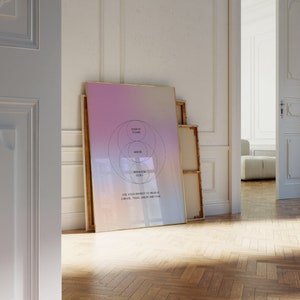 Poster Aura stampato su carta opaca, stampa Aura, poster di affermazione motivazionale, arte da parete Aura per la decorazione domestica