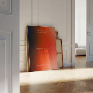 Stampa Energy Gardient Spiritualità Wall Art, Aura nera e rossa stampata su carta opaca