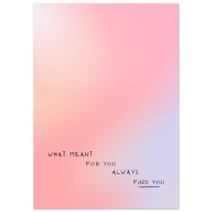 Positive Affirmation Aura Art Print, Colorful Aura Poster, Citation Wall Art, Pink Lilac Gradient Wall Art