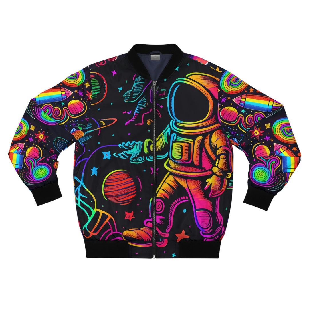 Men's Bomber Jacket Colorful Jacket Funny Jacket Unique Etsy