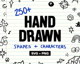 Hand Drawn Y2K Doodle Icons: 250+ Custom Elements (SVG & PNG)