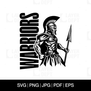 Warrior Svg Warrior Shirt Svg Warrior Basketball School Mascot Warrior Svg School Spirit Warrior Football Svg Warrior Spirit Shirt Design