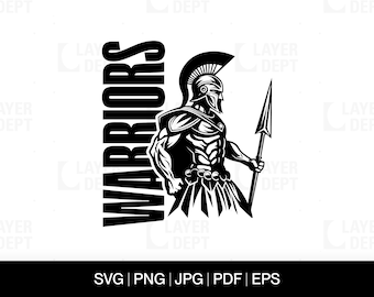 Warrior Svg Warrior Shirt Svg Warrior Basketball School Mascot Warrior Svg School Spirit Warrior Football Svg Warrior Spirit Shirt Design