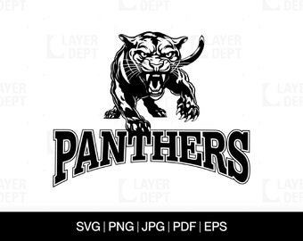 Panther Svg Panther Shirt Svg Panther Football School Mascot Panther Svg School Spirit Panther Mascot Svg Panther Shirt Png Panther Spirit