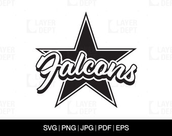 Falcon Mascot SVG: School Spirit Shirt Design (Digital Files)