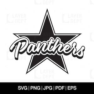 Panther Svg Panther Shirt Svg Panther Football School Mascot Panther Svg School Spirit Panther Mascot Svg Panther Shirt Png Panther Spirit