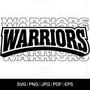 Warrior Mascot SVG: School Spirit Shirt Design (Digital Files)