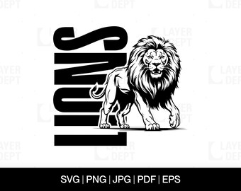 Lion Svg Lion Shirt Svg Lion Football School Mascot Lion Svg School Spirit Lion Mascot Svg Lion Shirt Png Lion Spirit Svg Design File Hoodie