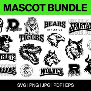 200+ Maskottchen SVG Bundle Maskottchen Kopf SVG Maskottchen Shirts Maskottchen Fußball SVG Maskottchen Schnitt Designdatei für Schule Maskottchen Sweatshirt Maskottchen