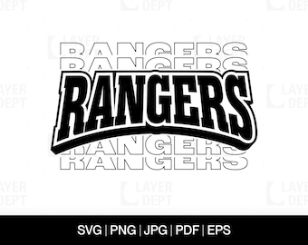 Ranger Mascot SVG: School Spirit Design (Digital Files)
