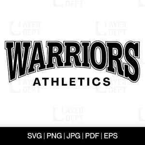Warrior Mascot SVG: School Spirit Shirt Design (Digital Files)