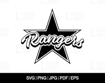 Ranger Mascot SVG: School Spirit, Football Design (Digital Files)