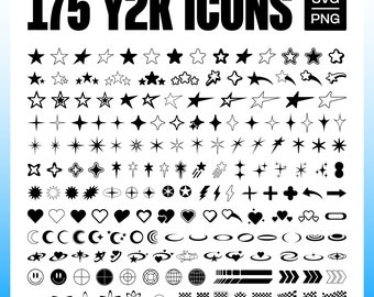 Y2K Icon Pack: Retro-Futuristic Vector Graphics (SVG, PNG, Ai)