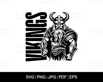 Viking Mascot SVG: School Spirit, Football Design (Digital Files)