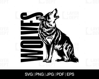 Wolf Svg Wolf Shirt Svg Wolf Football School Mascot Wolf Svg School Spirit Wolf Mascot Svg Wolf Shirt Png Wolf Spirit Svg Design File Hoodie