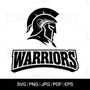 Warrior Mascot SVG: School Spirit Design (Digital Files)