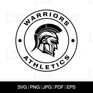 Warrior Mascot SVG: School Spirit Design (Digital Files)