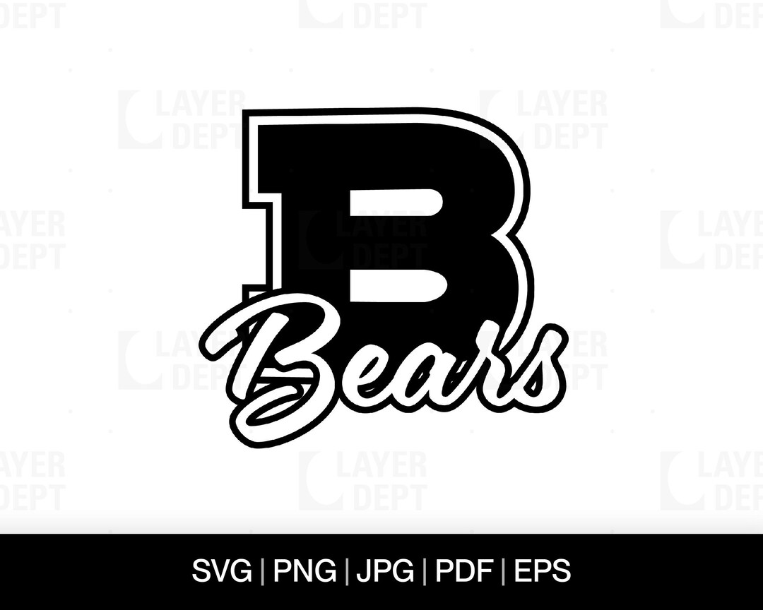 Bear Svg Bear Shirt Svg Bear Football School Mascot Bear Svg School