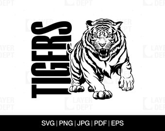 Tiger Svg Tiger Shirt Svg Tiger Football School Mascot Tiger Svg School Spirit Tiger Mascot Svg Tiger Shirt Png Tiger Spirit Svg Design File