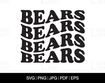 Bear Svg Bear Shirt Svg Bear Football School Mascot Bear Svg School Spirit Bear Mascot Svg Bear Shirt Png Bear Spirit Svg Design File Hoodie