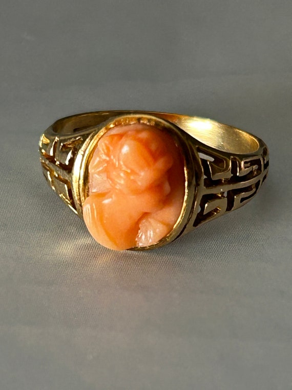 Antique 10k Cameo Ring - image 1