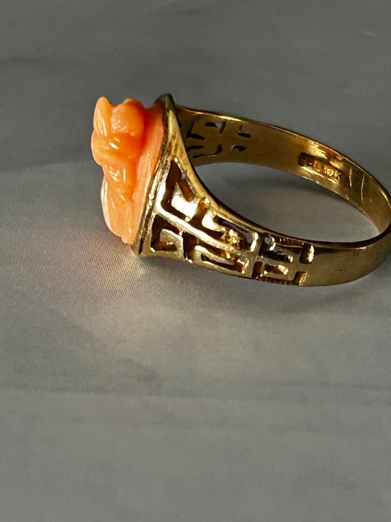 Antique 10k Cameo Ring - image 4