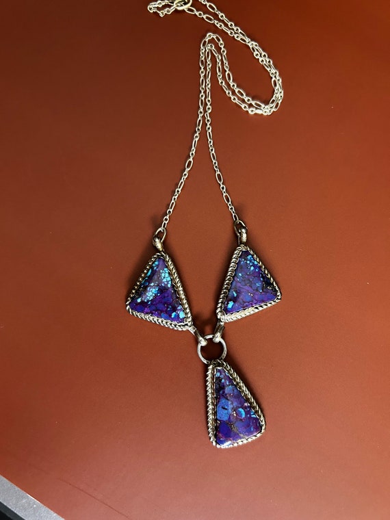 Navajo Purple Mojave Sterling Silver Necklace