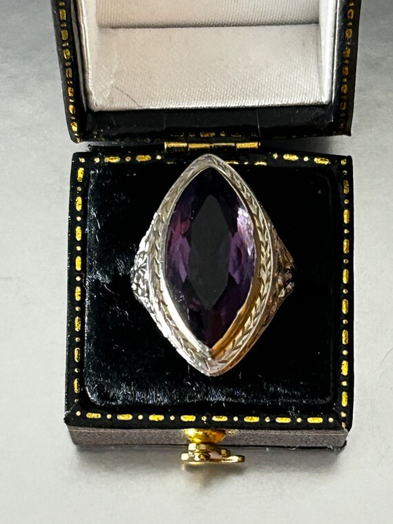 Art Deco 14k  Amethyst Ring