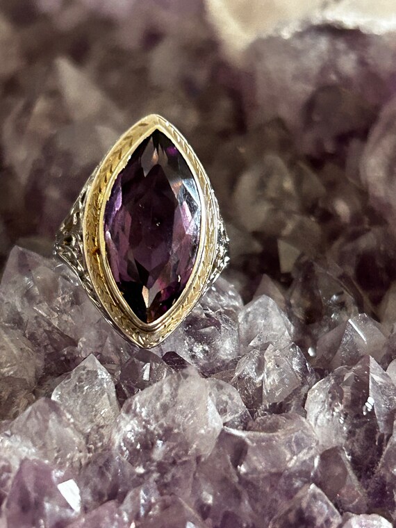 Art Deco 14k  Amethyst Ring